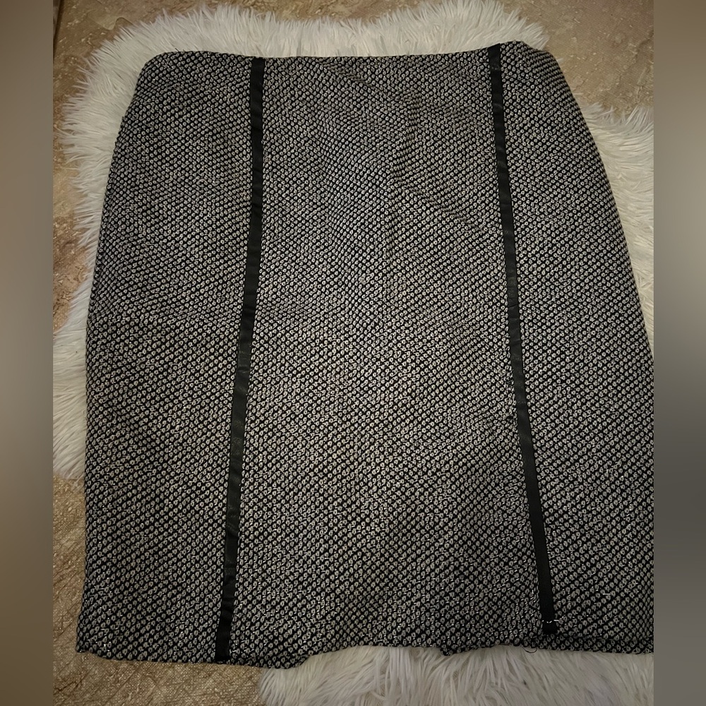 Cynthia Rowley Black and Gray Pencil Skirt